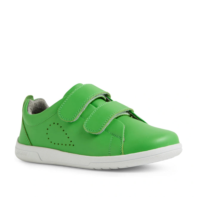 Bobux KP Kids Plus Grass Court 2 II Leather Sneaker Retro Green
