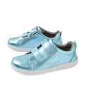 Bobux KP Kids Plus Grass Court 2 II Leather Sneaker Jelly Mint Metallic Blue