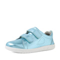 Bobux KP Kids Plus Grass Court 2 II Leather Sneaker Jelly Mint Metallic Blue