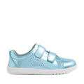 Bobux KP Kids Plus Grass Court 2 II Leather Sneaker Jelly Mint Metallic Blue