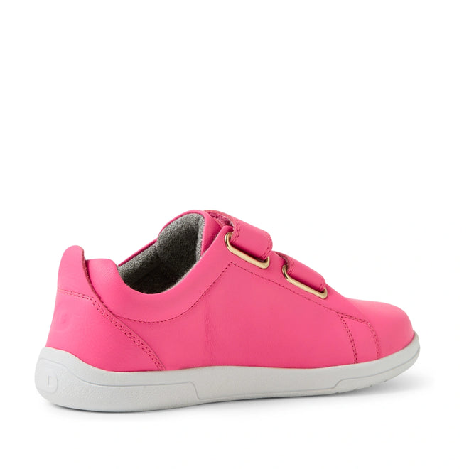 Bobux KP Kids Plus Grass Court 2 II Leather Sneaker Pink Lemonade