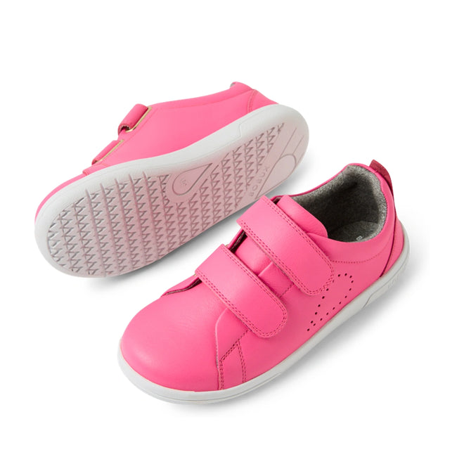 Bobux KP Kids Plus Grass Court 2 II Leather Sneaker Pink Lemonade