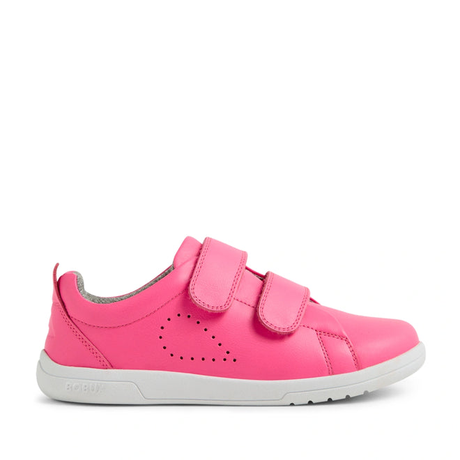 Bobux KP Kids Plus Grass Court 2 II Leather Sneaker Pink Lemonade
