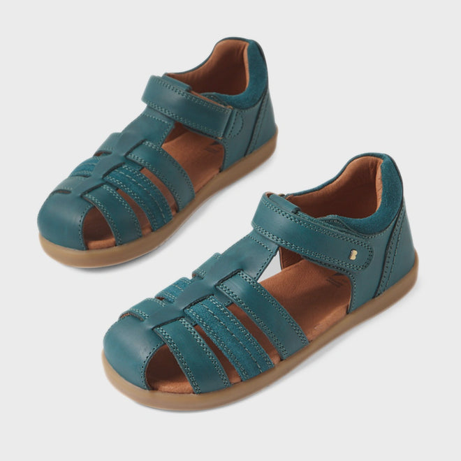 Bobux IWalk Roam Sandal Mediterranean Green Closed Toe Toddlers