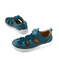 Bobux Kid+ KP Rocky Leather Closed Toe Sandal Mediterranean Green Barefoot