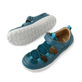 Bobux Kid+ KP Rocky Leather Closed Toe Sandal Mediterranean Green Barefoot