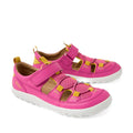 Bobux Kid+ KP Rocky Leather Closed Toe Sandal Rose Violet Barefoot
