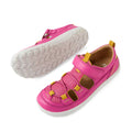 Bobux Kid+ KP Rocky Leather Closed Toe Sandal Rose Violet Barefoot