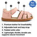 Bobux Step Up Sandal Skip Twist Closed Toe Sandals Cashmere Rose Pink