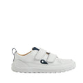 Bobux IW Iwalk Dawn Toddlers Leather Sneaker White Navy Alpha Barefoot