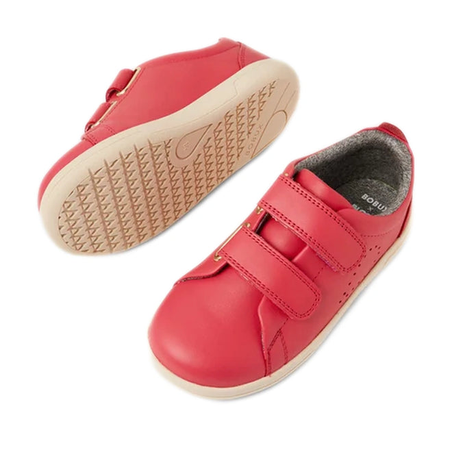 Bobux KP Kids Plus Grass Court 2 II Leather Sneaker Radiant Raspberry
