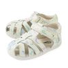 Bobux Step Up SU Tropicana II White Floral Closed Toe Sandal