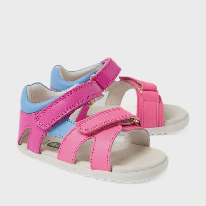 Bobux SU Step Up Dune First Walker Open Toe Sandal Rose Bright Pink