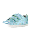 Bobux Step Up Grass Court Trainer Jelly Mint Metallic Blue