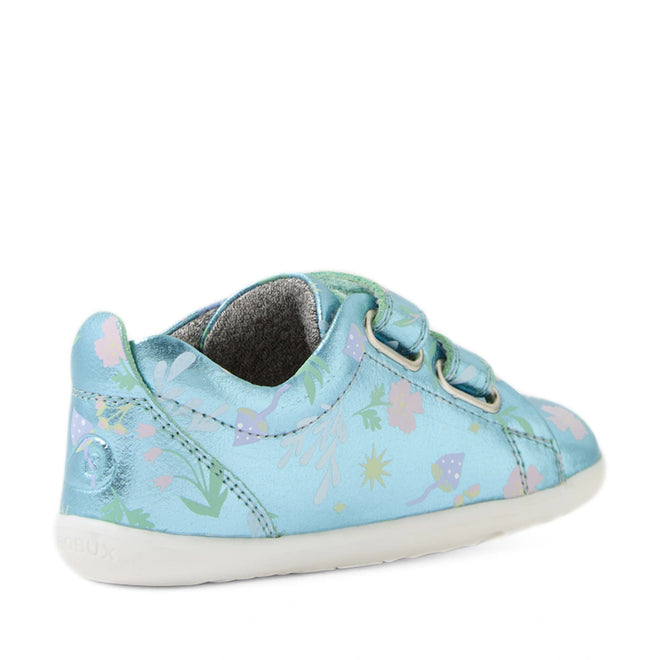Bobux Step Up Grass Court Trainer Jelly Mint Metallic Blue