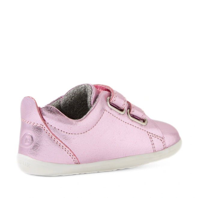 Bobux Step Up Grass Court Trainer Pink Metallic