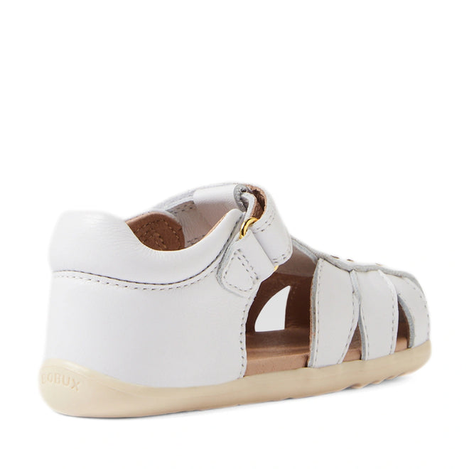 Bobux Step Up Grass Holly First Walker Closed Toe Sandal White