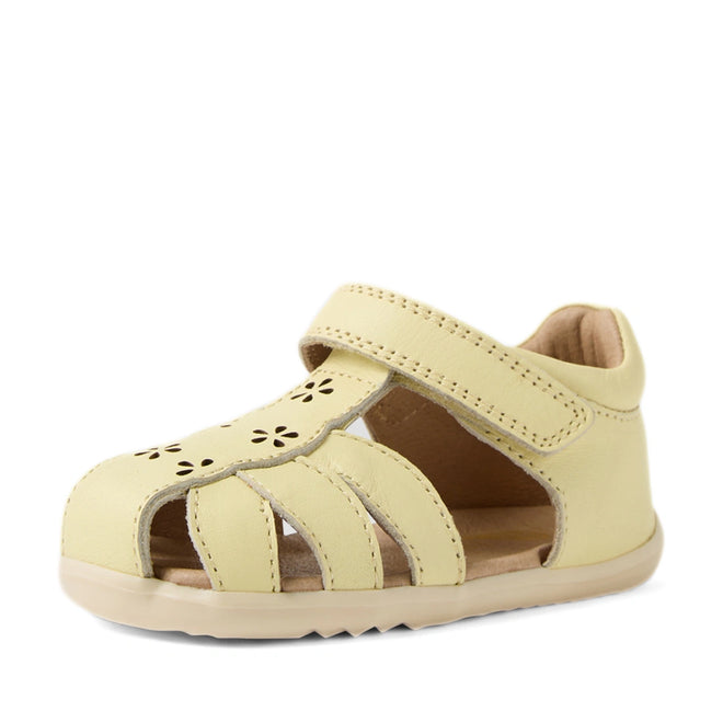 Bobux Step Up Grass Holly First Walker Closed Toe Sandal Wax Yellow
