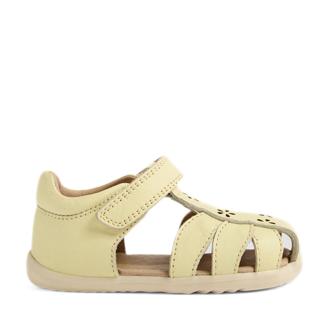 Bobux Step Up Grass Holly First Walker Closed Toe Sandal Wax Yellow