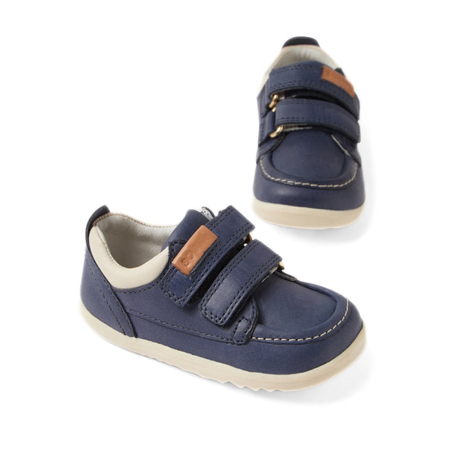 Bobux SU Step Up Oakley Leather Toddlers Sneaker Vintage Indigo