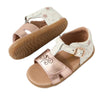 Bobux Step Up SU Haven Star White Rose Gold Leather Sandal