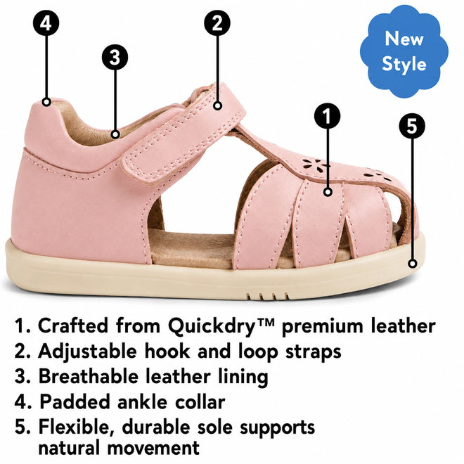 Bobux Kid+ Plus KP Holly White Closed Toe Sandal