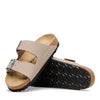 BIRKENSTOCK Arizona Birkibuc Grey Taupe Regular Width 2 Strap Sandal