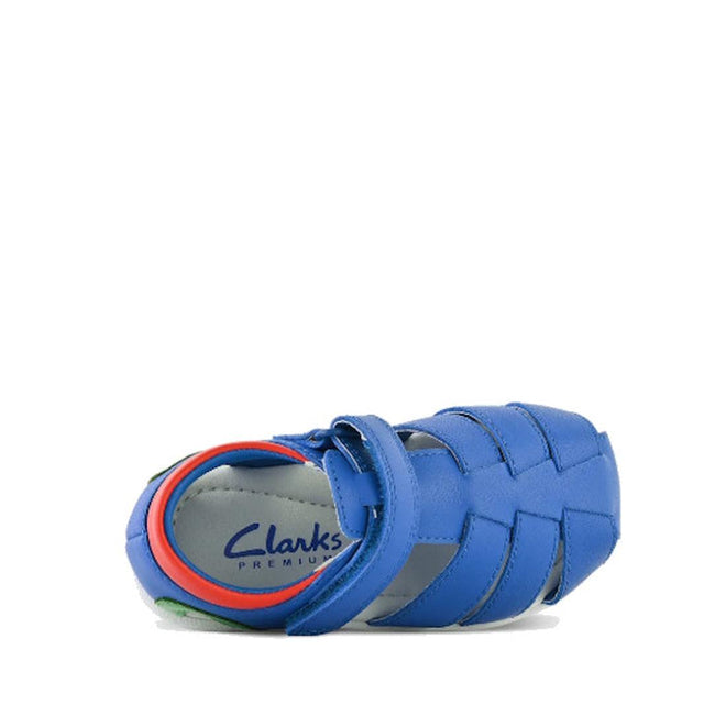 Clarks - Sonny Toddlers Blue Leather Sandal E Average Width