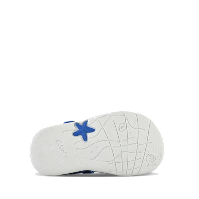 Clarks - Sonny Toddlers Blue Leather Sandal E Average Width