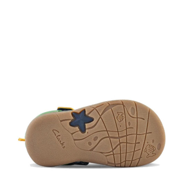 Clarks - Spence Toddlers Navy Leather Sandal E Average Width
