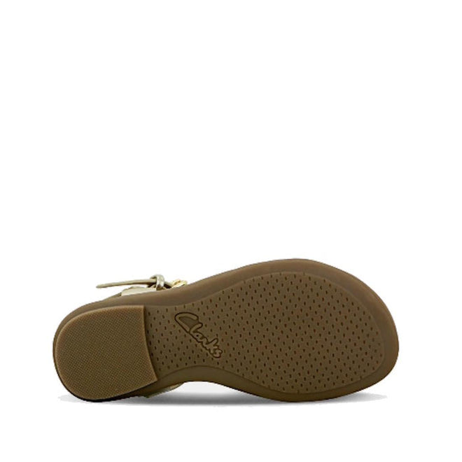 Clarks - Girls Halsey Gold Sandals E Average Width