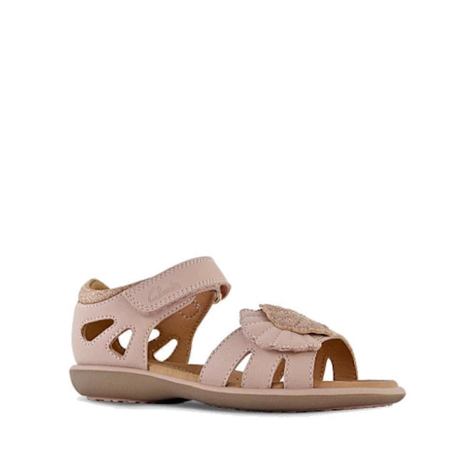 Clarks - Girls Poppie Rose Pink Leather Sandals E Average Width