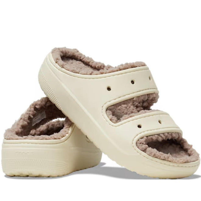 Crocs Classic Cozzzy Sandal Mens Womens Bone/Mushrrom CLEARANCE