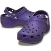 Womens Crocs - Classic Glitter PLATFORM Clog Dark Iris Purple