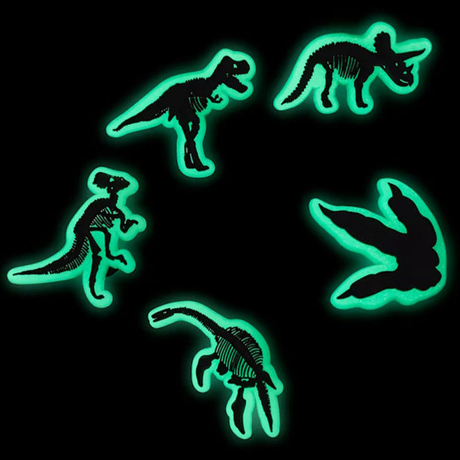 Crocs Jibbitz 5 Pack - Glow In The Dark Dino
