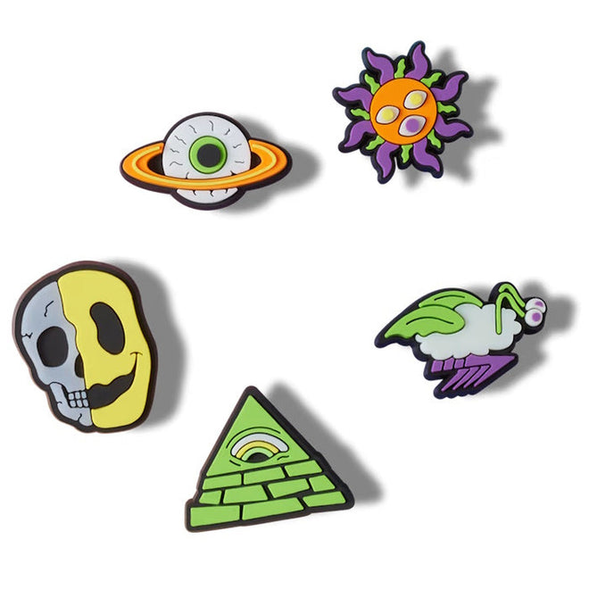 Crocs Jibbitz 5 Pack - UV Changing Trippy Festival