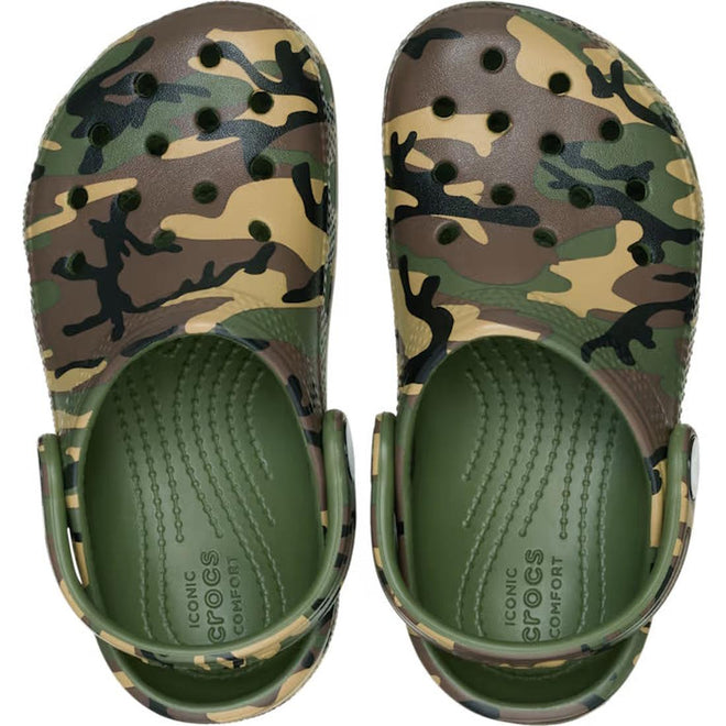 Crocs Kids Toddlers - Classic Clog  Camo Army Green- Toddlers Sizes