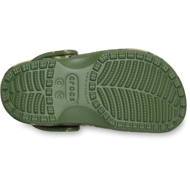 Crocs Kids Toddlers - Classic Clog  Camo Army Green- Toddlers Sizes