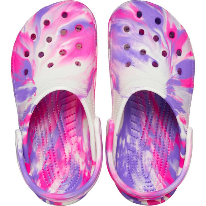Crocs Kids - Youths Glow Marbled Classic Clog Pink Crush Multi