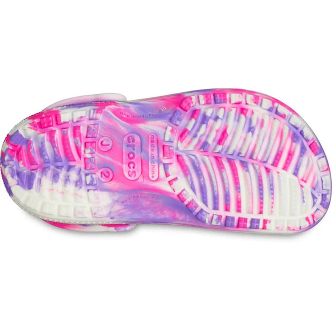 Crocs Kids - Youths Glow Marbled Classic Clog Pink Crush Multi