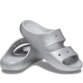 Crocs Metallic Silver Classic Sandal V2  Womens Clearance NOT RETURNABLE