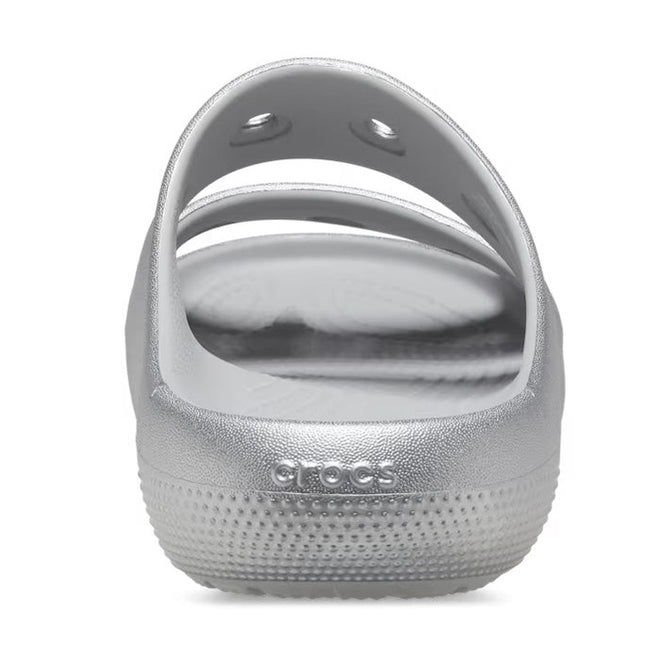 Crocs Metallic Silver Classic Sandal V2  Womens Clearance NOT RETURNABLE