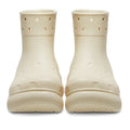 Crocs Classic Crush Womens Rain Boots In Bone