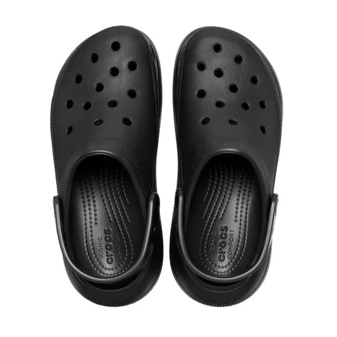 Crocs Classic Crush Clog Adults Black Platform Clearance