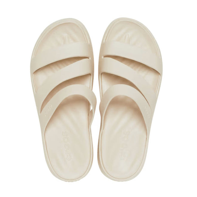 Crocs - Womens Getaway Strappy Slide Sandal Stucco Bone