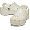 Womens Crocs - Classic Glitter PLATFORM Clog Chalk Off White