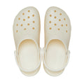 Womens Crocs - Classic Glitter PLATFORM Clog Chalk Off White CLEARANCE