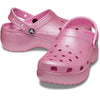 Womens Crocs - Classic Glitter PLATFORM Clog Pink Tweed