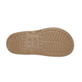 Crocs Womens Classic Metallic Buckle Saturday Sandal Slide Sepia