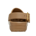 Crocs Womens Classic Metallic Buckle Clog Sepia Tan